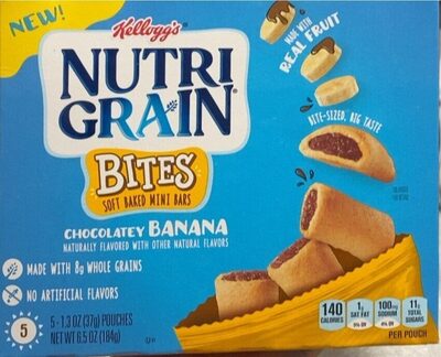 Bites Chocolatey Banana Soft Baked Mini Bars, Chocolate; Banana