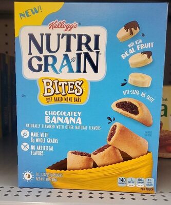 Bites Chocolatey Banana Soft Baked Mini Bars, Chocolate; Banana
