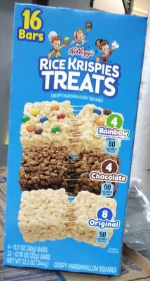 Kellogg's Rice Krispies Treats Crispy Marshmallow Squares Variety Pack, 16 Count, 12.1 Oz, Chocolate