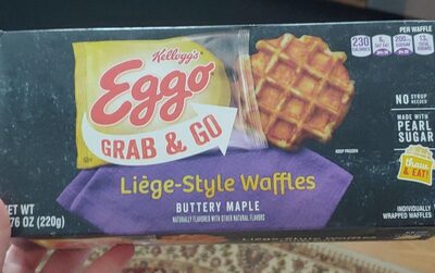 Grab & Go Buttery Maple Lige-Style Waffles, Maple