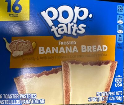 Frosted Banana Bread Toaster Pastries, Frosted Banana Bread