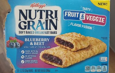 Blueberry & Beet Soft Baked Breakfast Bars, Blueberry; Beet