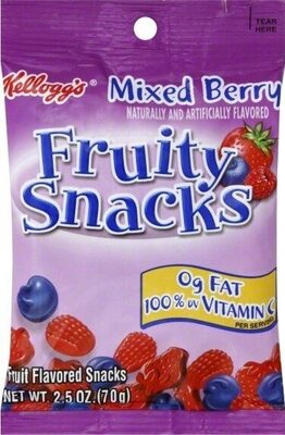 Kellogg's Fruit Pieces Non-Licensed Mixed Berry 2.5oz