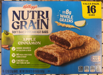 Kellogg's Nutri-Grain Cereal Bars Apple Cinnamon 20.8oz