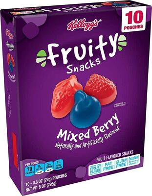 Mixed Berry Flavored Fruit Flavored Fruity Snacks, Mixed Berry