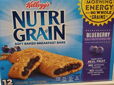 Blueberry Flavored Soft Baked Breakfast Bars, Blueberry