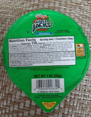 Kellogg's Apple Jacks Cereal Reduced Sugar 1oz