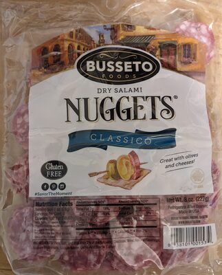 Busseto Foods, Bite Size Dry Salami Nuggets