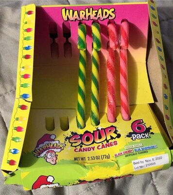 Black Cherry Blue Raspberry Green Apple Candy Canes Sour, Black Cherry Blue Raspberry Green Apple