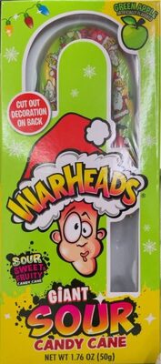 Green Apple Flavored Sour Sweet & Fruity Giant Candy Cane, Green Apple Sour Sweet & Fruity
