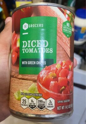 Diced Tomatoes With Green Chilies, Green Chilies