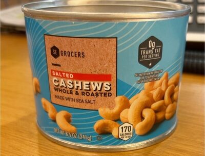 Salted Whole & Roasted Cashews, Salted