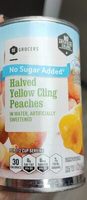 Halved Yellow Cling Peaches