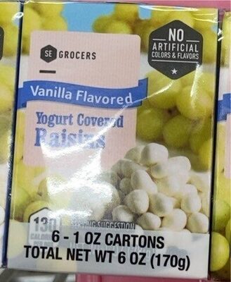 Vanilla Flavored Yogurt Covered Raisins, Vanilla