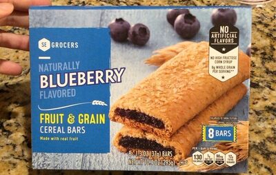 Blueberry Flavored Fruit & Grain Cereal Bars, Blueberry