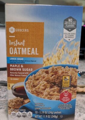 Maple & Brown Sugar Instant Oatmeal, Maple & Brown Sugar