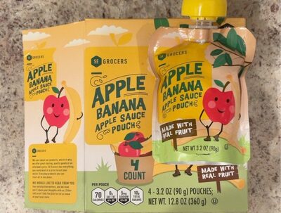 Apple Banana Apple Sauce Pouch, Apple Banana
