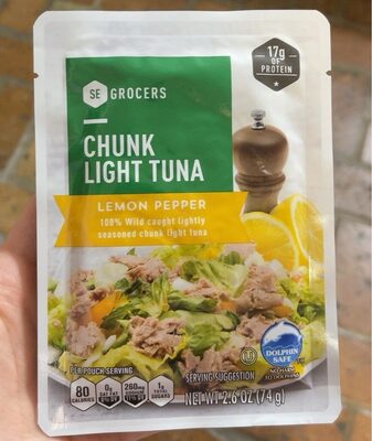 Lemon Pepper Chunk Light Tuna, Lemon Pepper