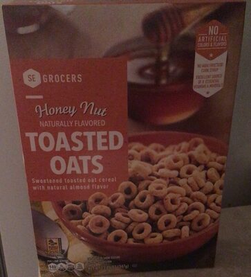 Honey Nut Flavored Sweetened Toasted Oat Cereal With Natural Almond Flavor, Honey Nut