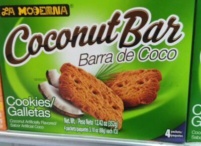 Coconut Flavored Cookies Bar, Coconut