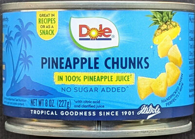 Pineapple Chunks In 100% Pineapple Juice