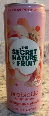 Refreshing Peach Probiotic Fruit Soda, Refreshing Peach