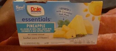 Pineapple In A Blend Of Fruit Juices With Cucumber & Mint, Fruit Juices With Cucumber & Mint