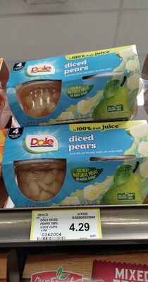 Diced Pears In Fruit Juice, Fruit Juice
