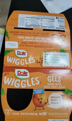 Orange Fruit Juice Gels, Orange