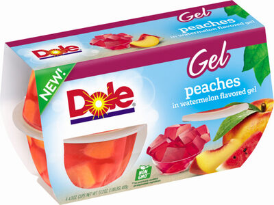 Diced Peaches In Watermelon Flavored Gel, Watermelon