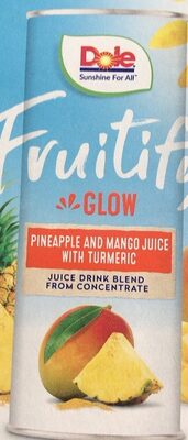 Glow Pineapple And Mango Juice With Turmeric Juice Drink Blend, Glow
