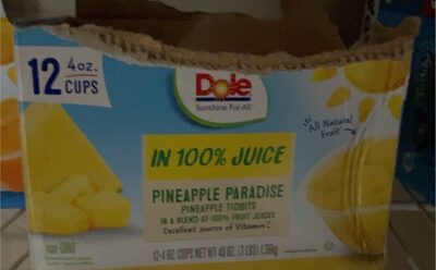 Pineapple Paradise Tidbits In A Blend Of Fruit Juice, Pineapple Paradise In Fruit Juices