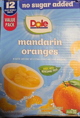 Mandarin No Sugar Added Oranges In Water Sweetened With Stevia And Monk Fruit Extract, Mandarin In Water