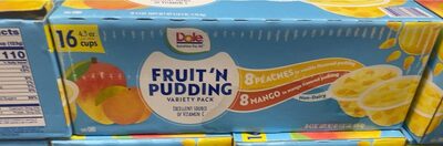 Fruit'N Pudding Variety Pack, Peaches In Vanilla, Mango In Mango