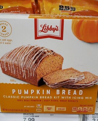 LIBBY's Classic Pumpkin Bread Kit with Icing Mix 57.75 oz Single Carton