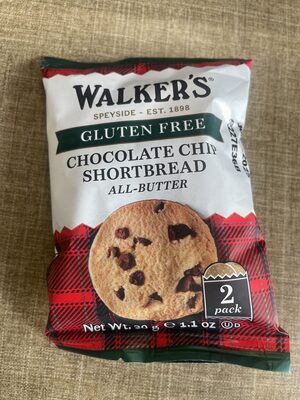Chocolate Chip Gluten Free Pure Butter Shortbread, Chocolate Chip