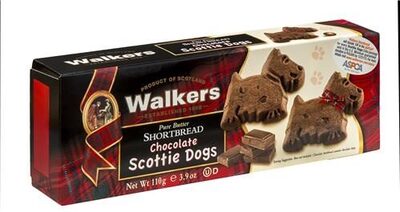 Pure Butter Shortbread Chocolate Scottie Dogs 