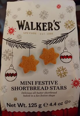 Pure Butter Mini Shortbread Festive Stars