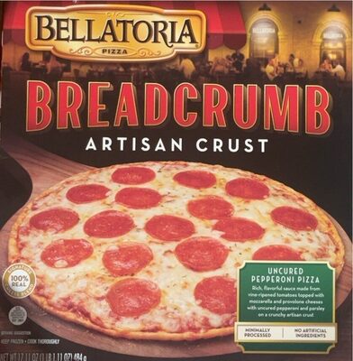 Uncured Pepperoni Rich, Flavorful Sauce Made From Vine-Ripened Tomatoes Topped With Mozzarella And Provolone Cheeses With Uncured Pepperoni And Parsley On A Crunchy Breadcrumb Artisan Crust Pizza, Uncured Pepperoni