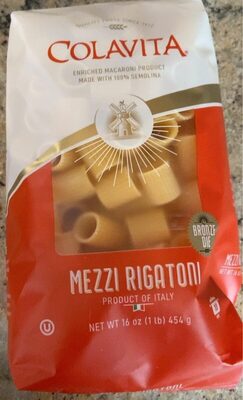 Enriched Macaroni Product, Mezzi Rigatoni