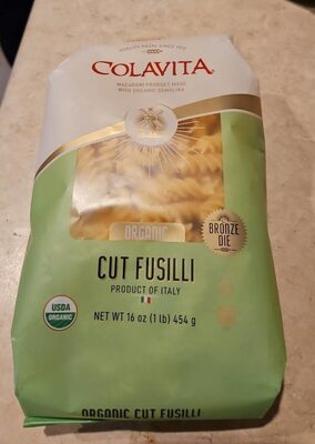 Bronze Die Organic Cut Fusilli Pasta