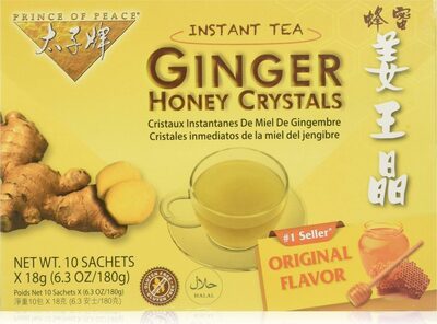 Original Caffeine Free Ginger Honey Crystals Instant Beverage Sachets, Original