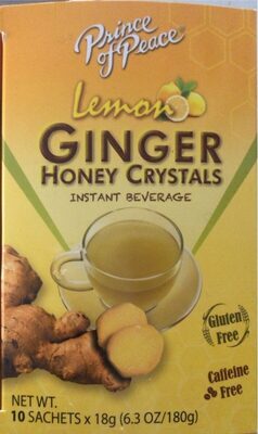 Lemon Ginger Honey Crystals Instant Beverage, Lemon Ginger
