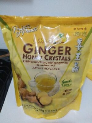 Lemon Ginger Honey Crystals Instant Beverage, Lemon