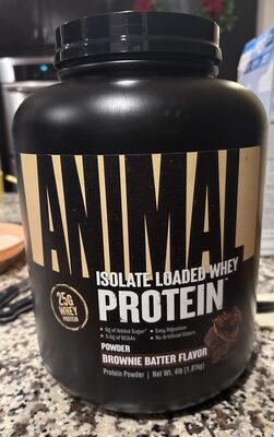 Brownie Batter Whey Isolate Loaded Protein Powder, Brownie Batter