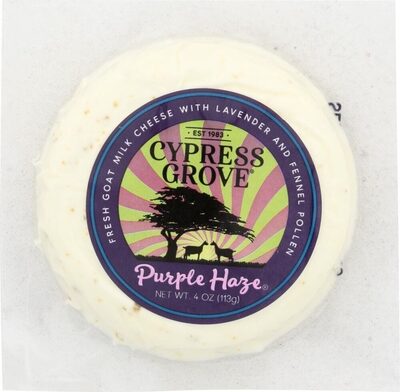 Purple Haze With Lavender And Fennel Pollen Fresh Goat Milk Cheese, Purple Haze