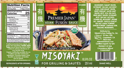 Misoyaki Asian Fusion Sauce, Misoyaki