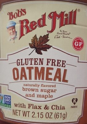 Brown Sugar And Maple With Flax & Chia Gluten Free Oatmeal, Brown Sugar And Maple