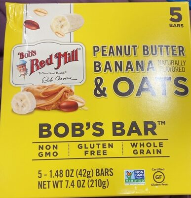 Peanut Butter Banana & Oats Flavored Bob's Bars, Peanut Butter Banana & Oats