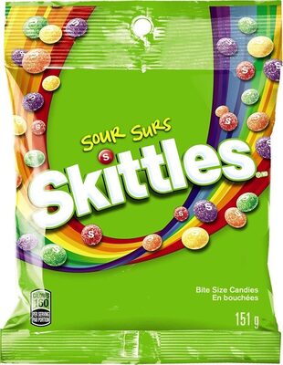 Sour Lemon, Green Apple, Grape, Orange, Strawberry Bite Size Candies, Sour